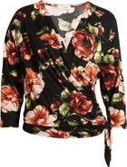 Loveappella Faux Tie Wrap Top