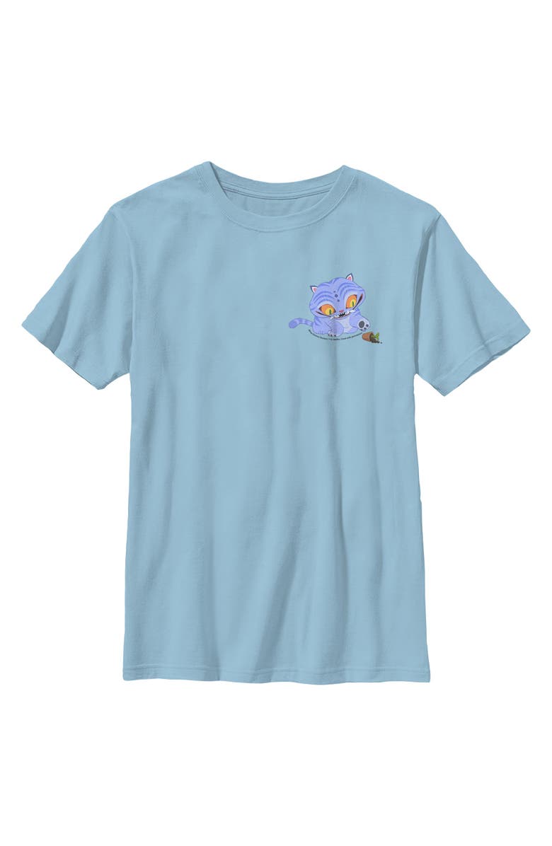 KPop Demon Hunters Boy's KPop Demon Hunters Mischievous Derpy Pocket  Graphic T-Shirt, Main, color, Light Blue