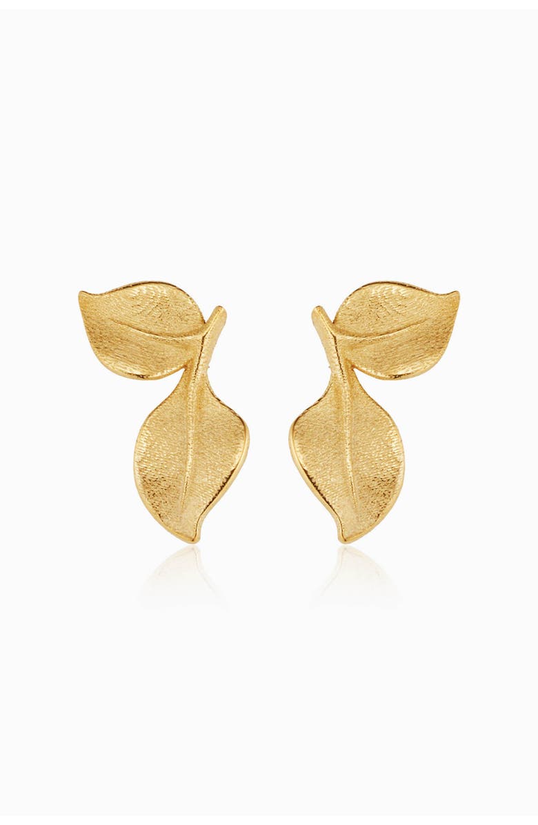 Oradina 14K Yellow Gold New Beginnings Stud Earrings, Main, color, Yellow Gold