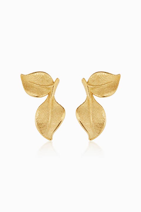 14K Yellow Gold New Beginnings Stud Earrings