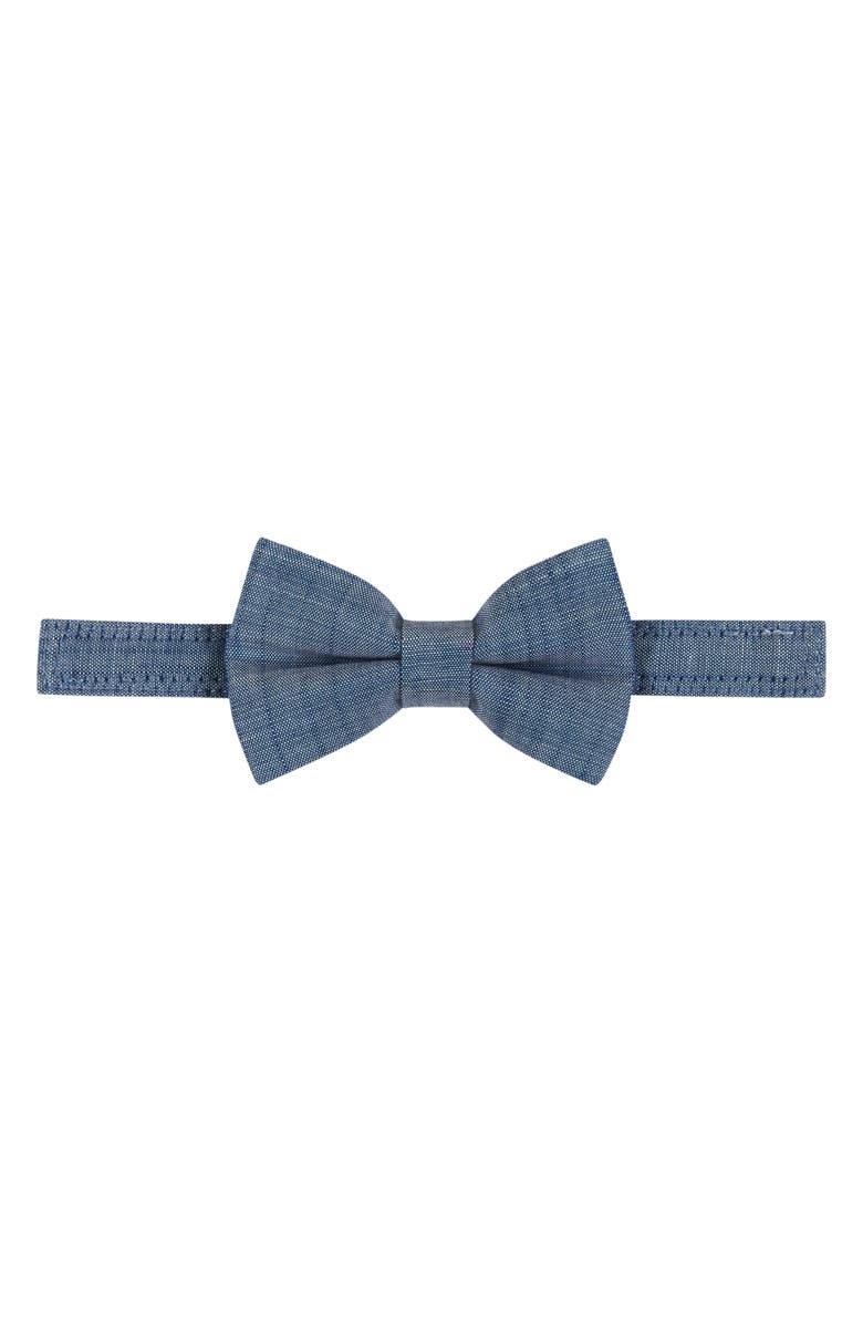 Andy & Evan Plaid Cotton Romper & Bow Tie Set, Alternate, color, 