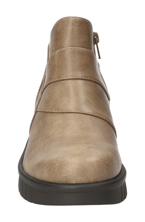 Easy Street Rayleen Wedge Bootie In Brown