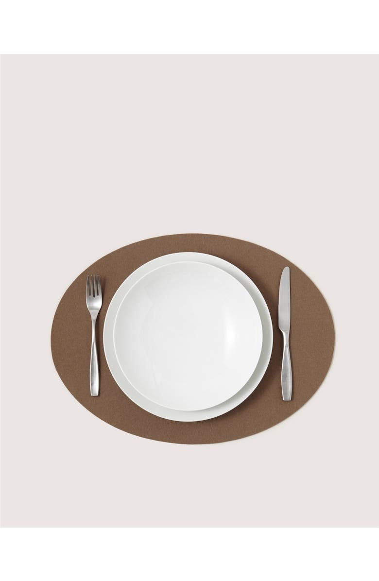 Graf Lantz Merino Wool Oval Placemat, Main, color, Cumin