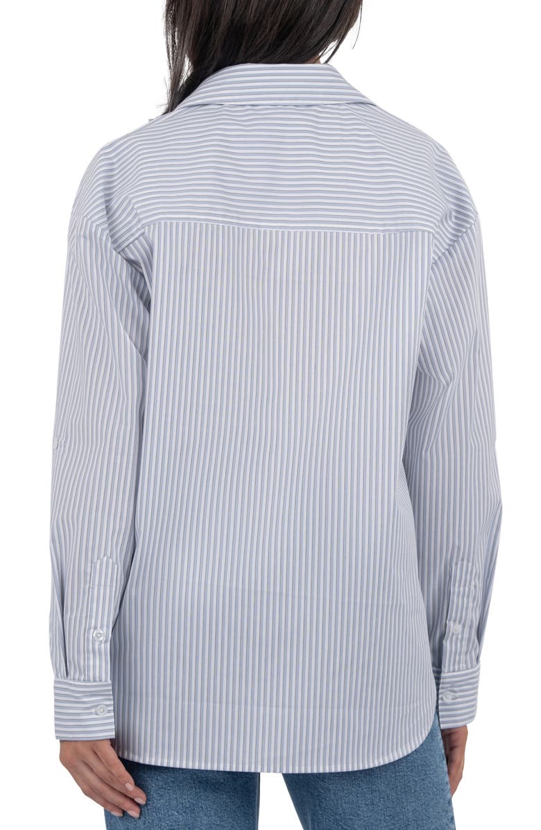 KUT from the Kloth Kaiya Boyfriend Shirt, Alternate, color, White/ Blue