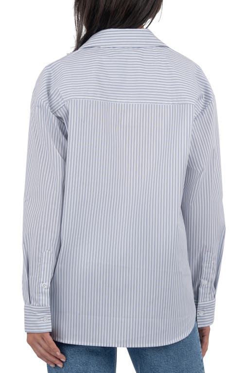 Kut From The Kloth Kaiya Boyfriend Shirt In White/blue