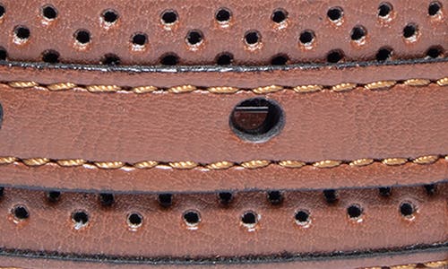 Nike Golf Tour Perforated & Smooth Reversible Leather Belt In Brown