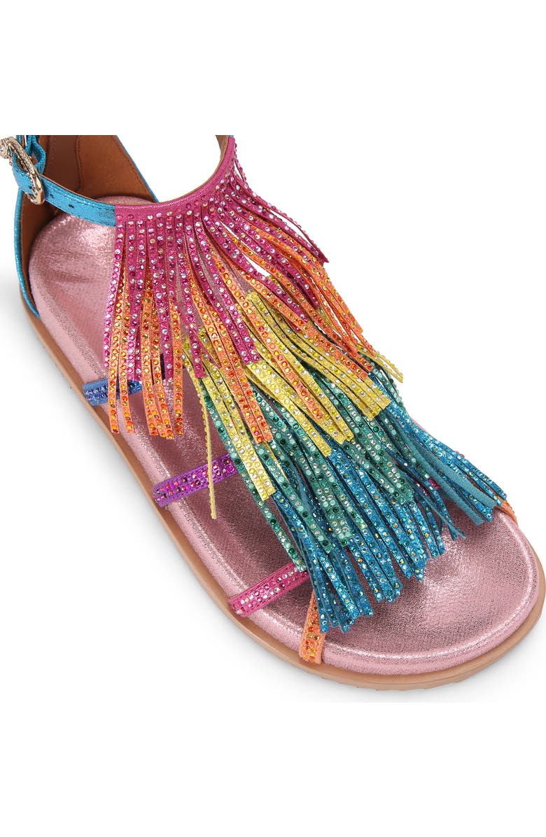Kurt Geiger London Fringe Flat Sandal, Alternate, color,