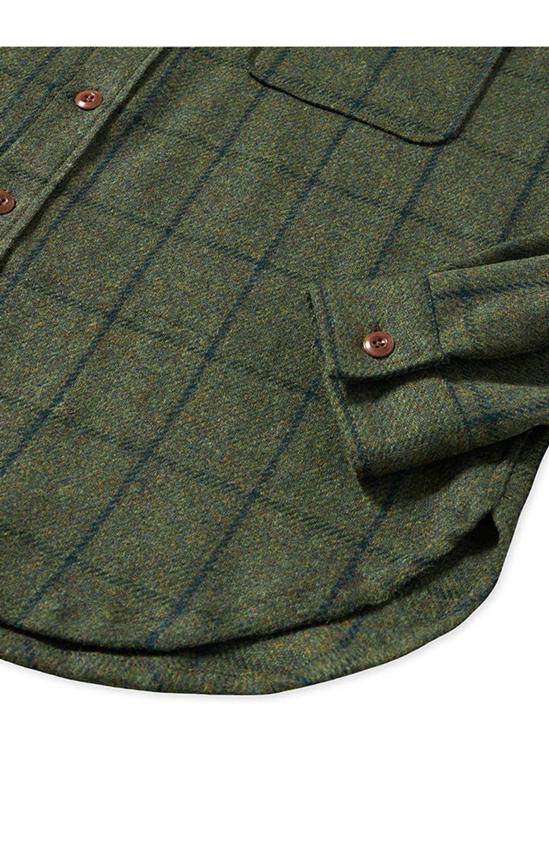Fortela Classic Wool Check Overshirt, Alternate, color, Green