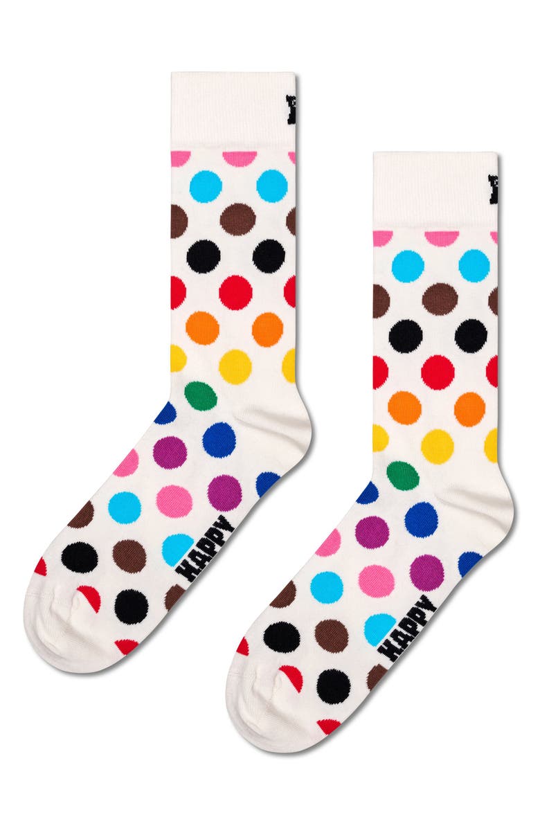 Happy Socks Pride Assorted 3-Pack Crew Socks, Alternate, color, White Multi
