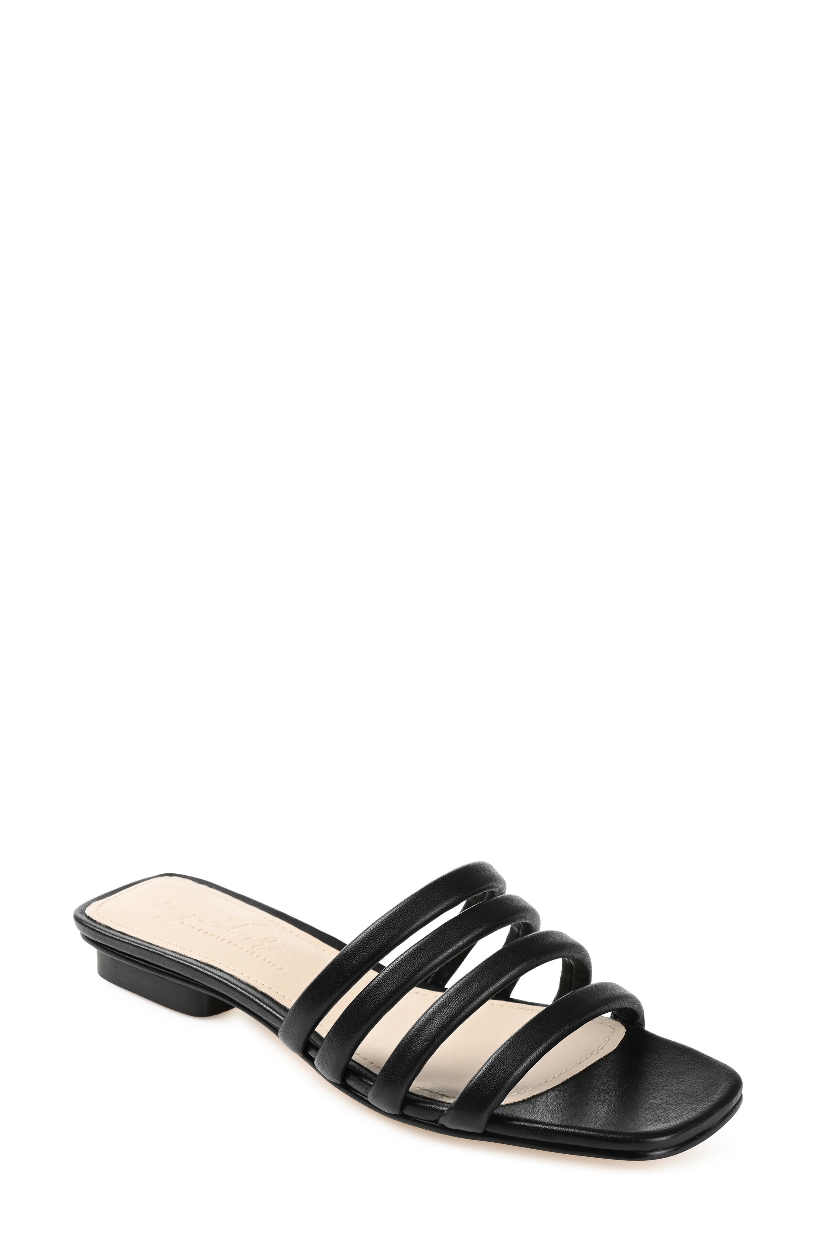 Cenci Strappy Slide Sandal, Main, color, BLACK