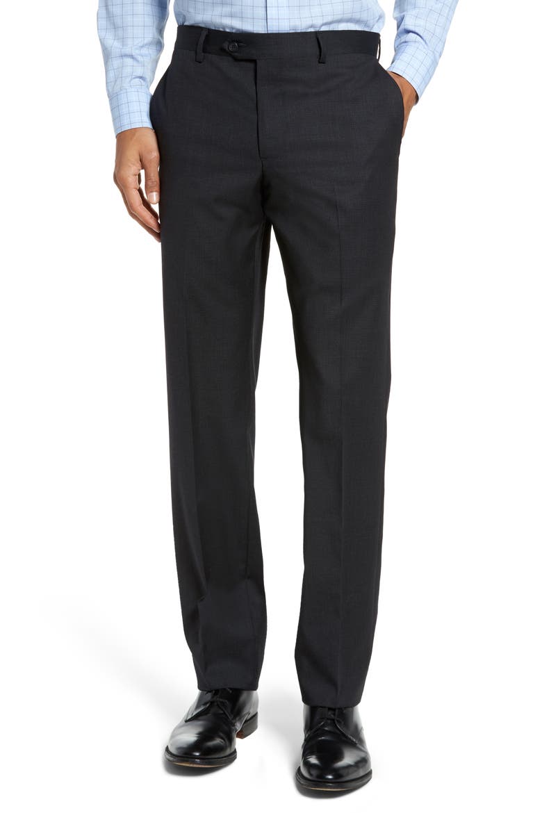 Classic Fit Check Wool Suit, Alternate, color, BLACK