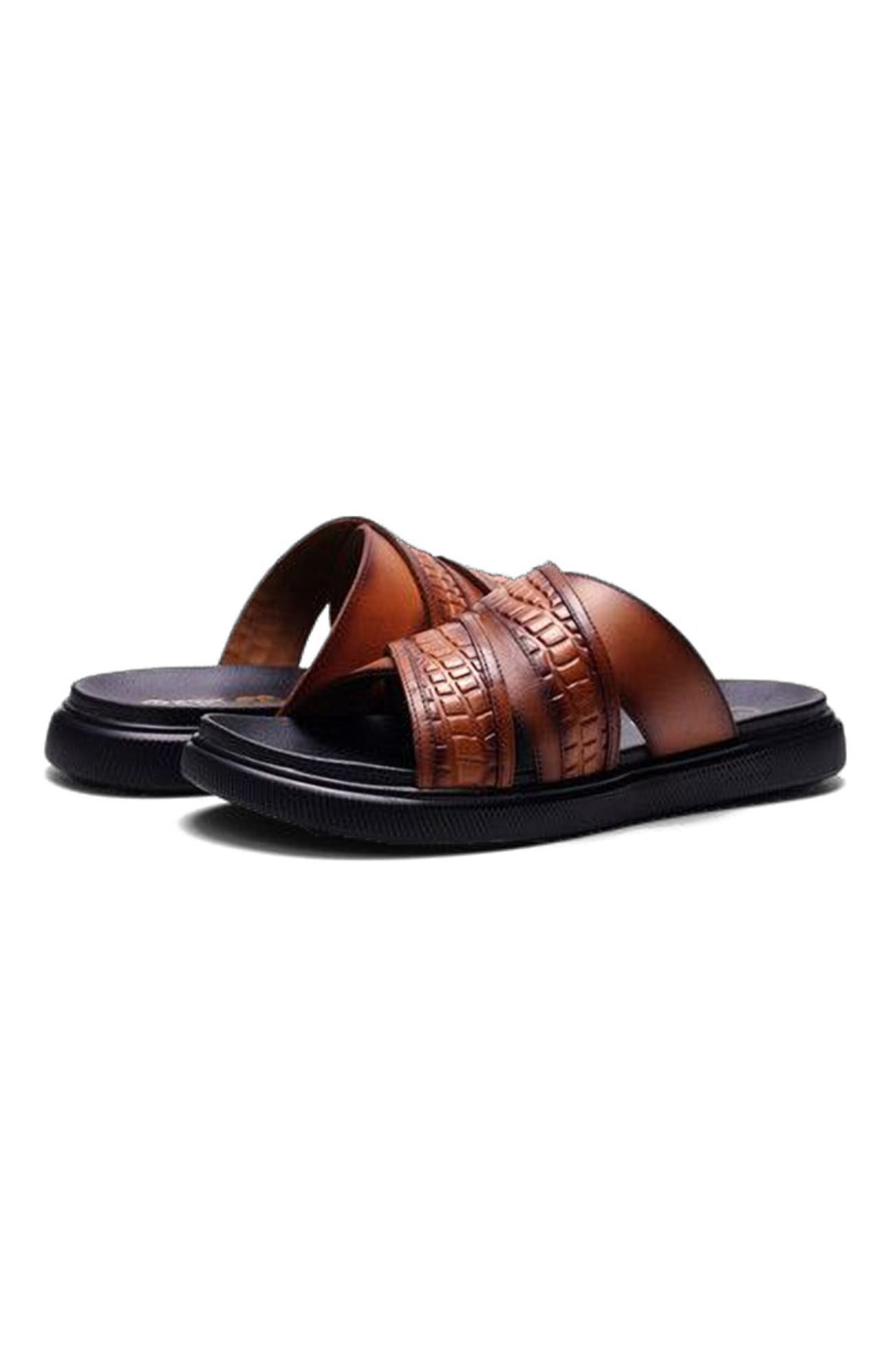 Rhythm Slide, Alternate, color, Tan Leather