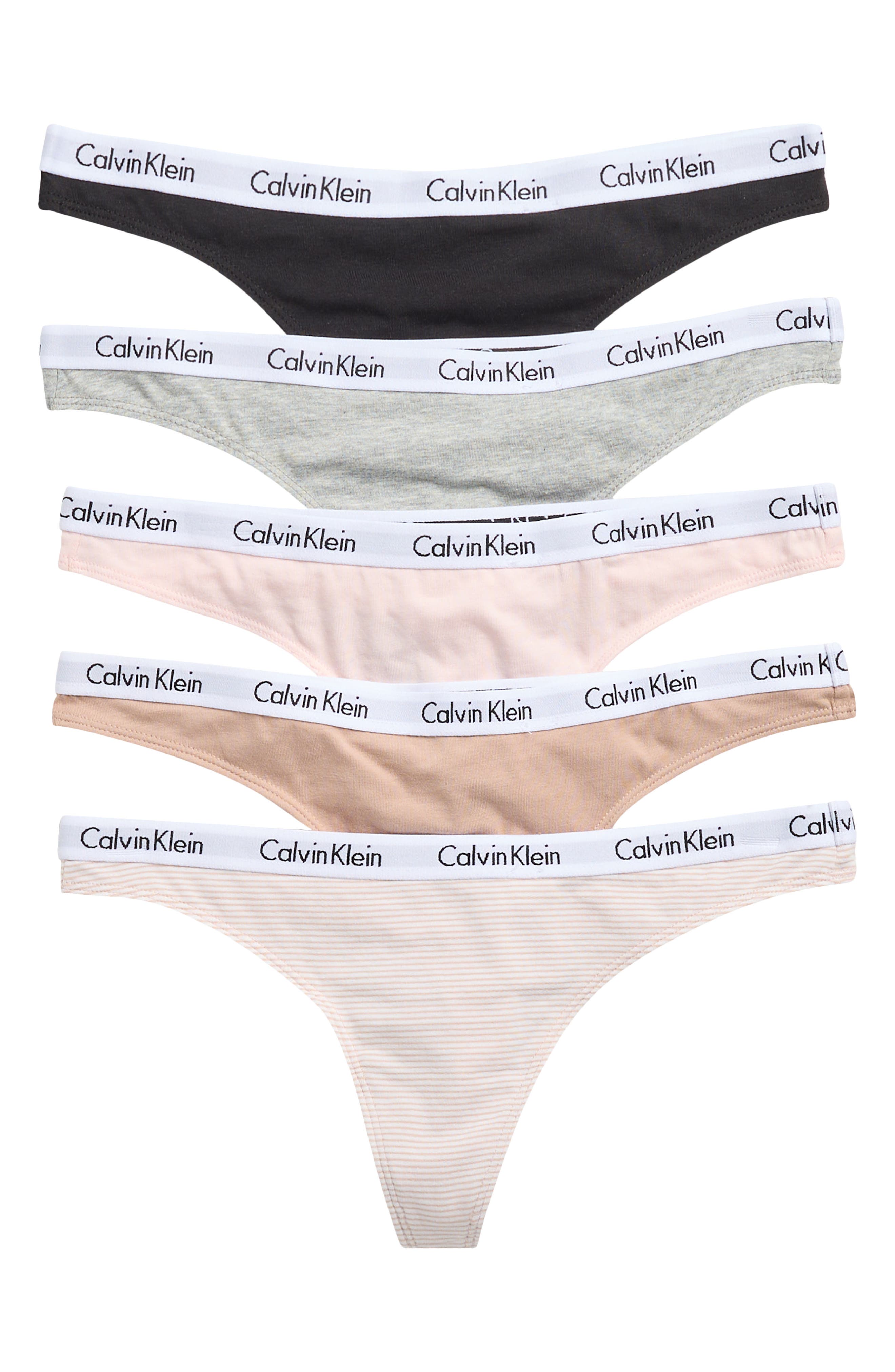 Calvin Klein Logo Thongs - Pack of 5