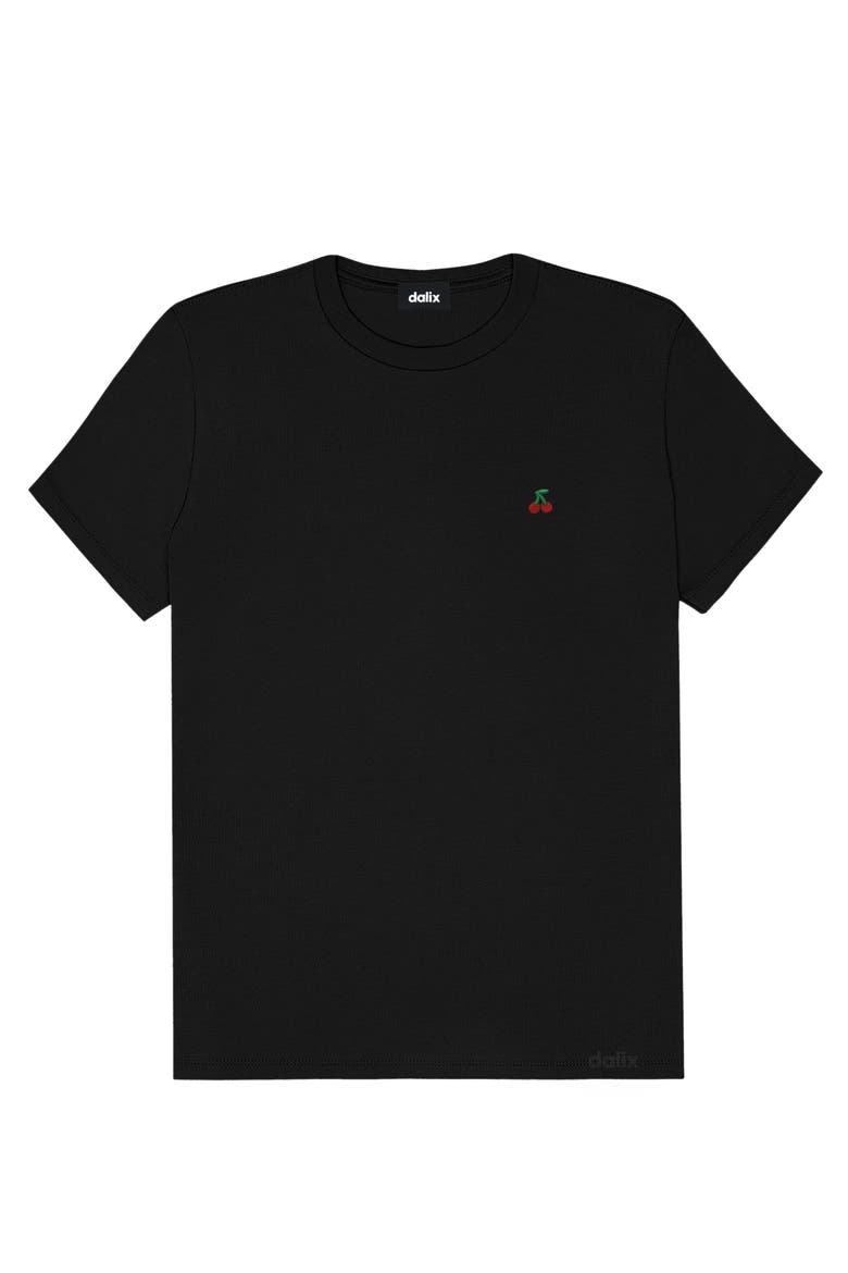 Womens Lil Cherry Jersey Tee, Alternate, color, Black