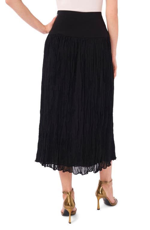 Vince Camuto Crinkle Midi Skirt In Black
