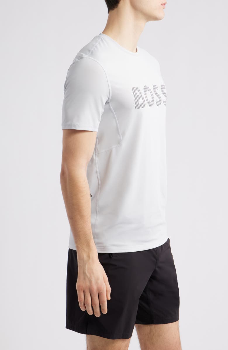 BOSS Tee Active Slim Fit Performance Logo Graphic T-Shirt, Alternate, color, Light Grey