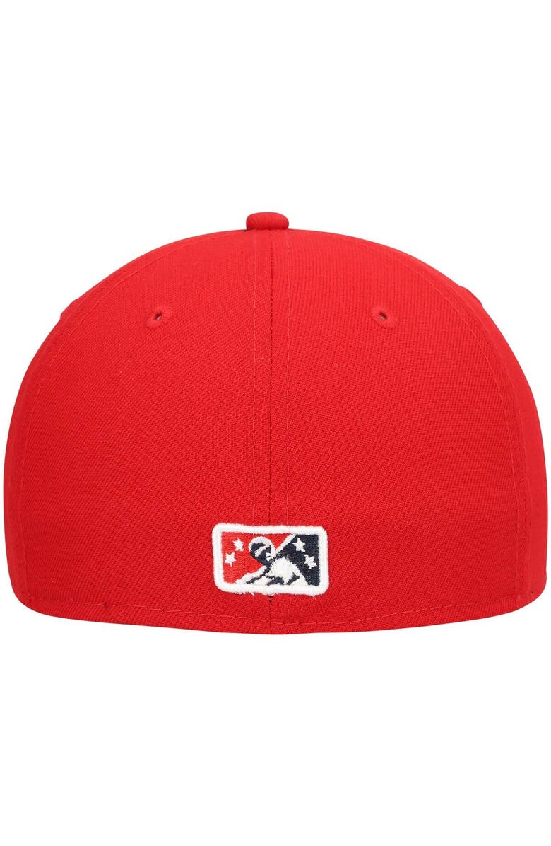 New Era Men's New Era Red Fredericksburg Nationals Home Authentic Collection 59FIFTY Fitted Hat, Alternate, color,