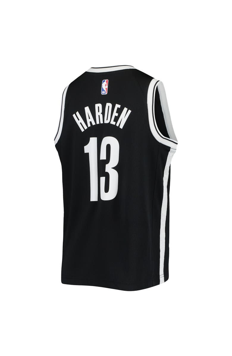 Nike Youth Nike James Harden Black Brooklyn Nets Swingman Jersey - Icon Edition, Alternate, color,