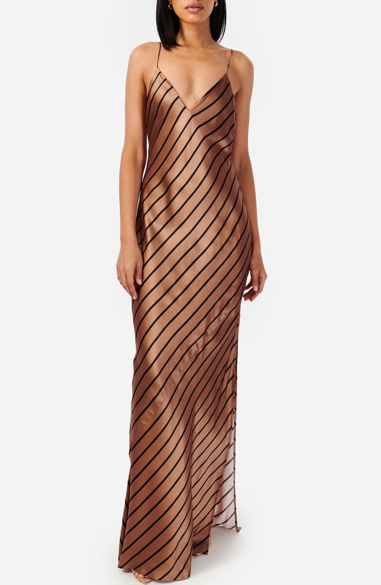 CAMI NYC Raven Silk Maxi Slipdress, Main, color, 