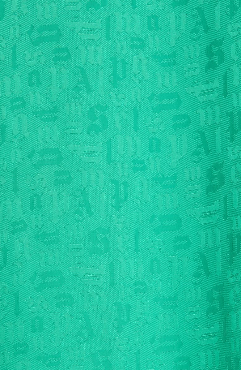 Palm Angels Monogram Jacquard Bowling Shirt, Alternate, color, 