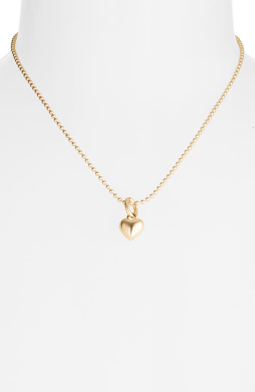 Roxanne Assoulin The Itsy Bitsy Puffy Heart Ball Chain Necklace In Brown