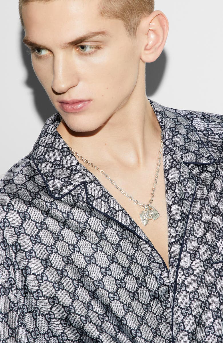 Gucci Trademark Charm Necklace, Alternate, color,