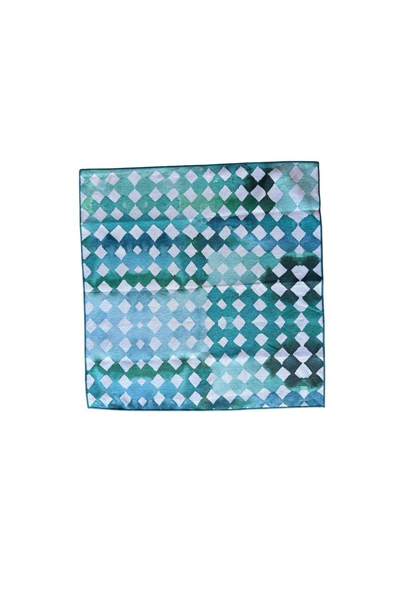 Blue Diamond Napkin Set of 4, Alternate, color, Blue