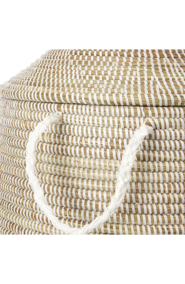 African Modern Slender Laurel Hamper Basket, Alternate, color, Natural