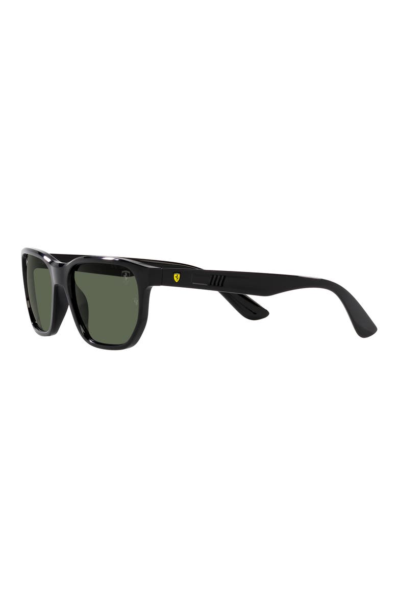 x Scuderia Ferrari 57mm Irregular Sunglasses, Alternate, color, BLACK
