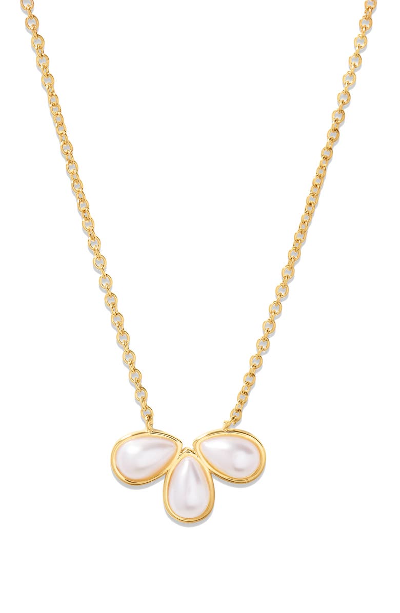 Brook and York Sandy Imitation Pearl Pendant Necklace, Main, color, 