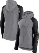 FANATICS Women's Fanatics Branded  Heather Gray/College Black New Orleans Saints Blind Side Lightweight Full-Zip Hoodie
