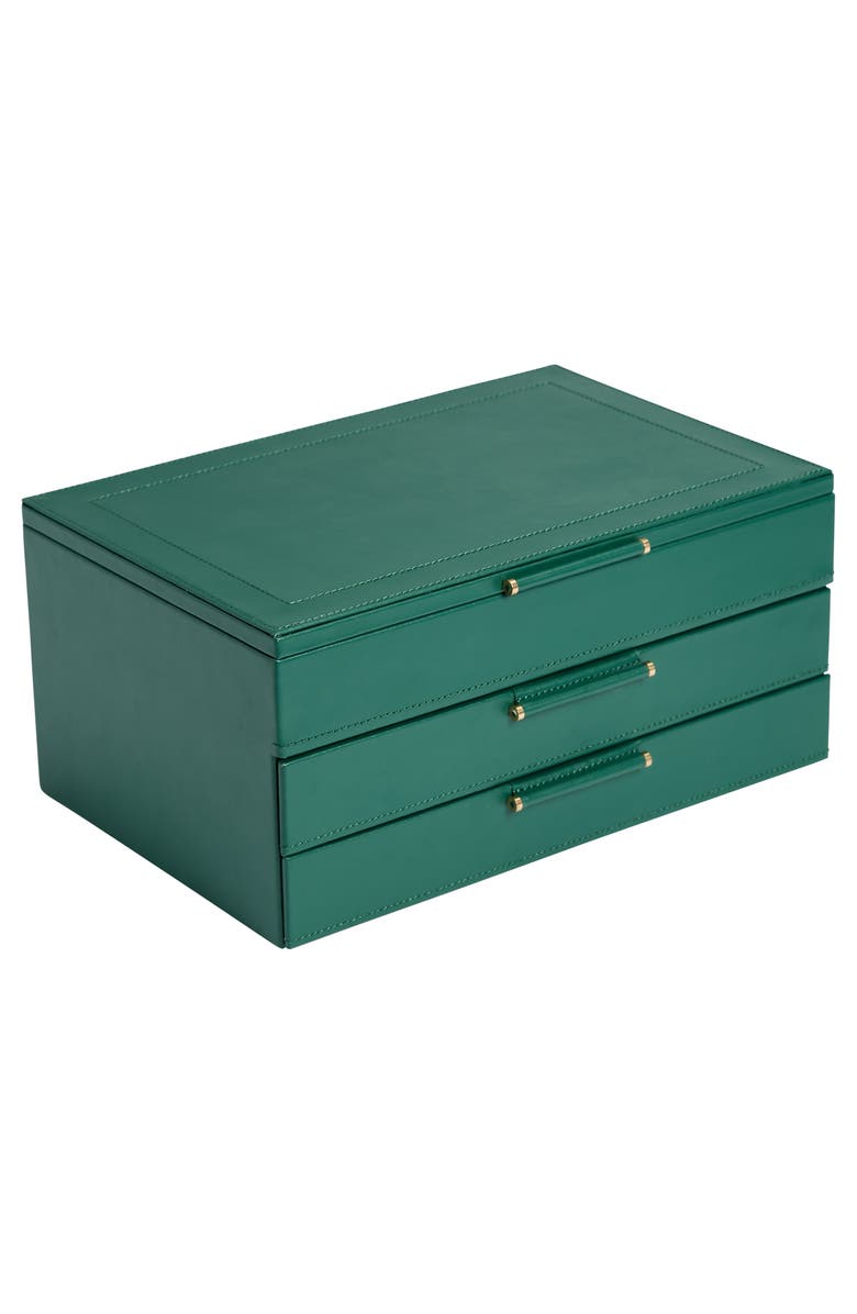 WOLF Sophia Jewelry Box with Drawers, Alternate, color, Forest Green