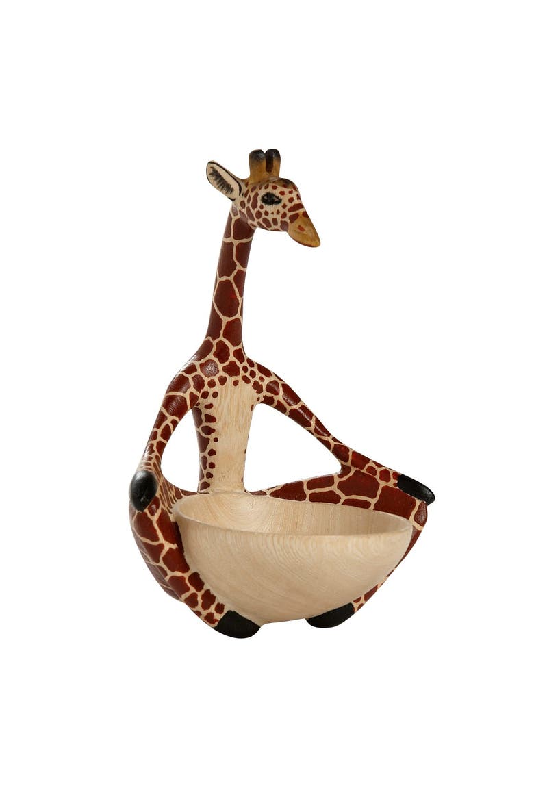Yoga Giraffe Bowl, Main, color, Brown