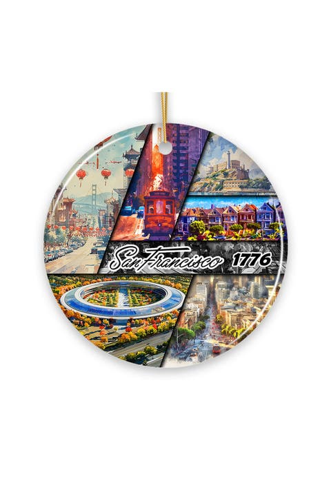 San Francisco 1776 Landmark Collage Ornament
