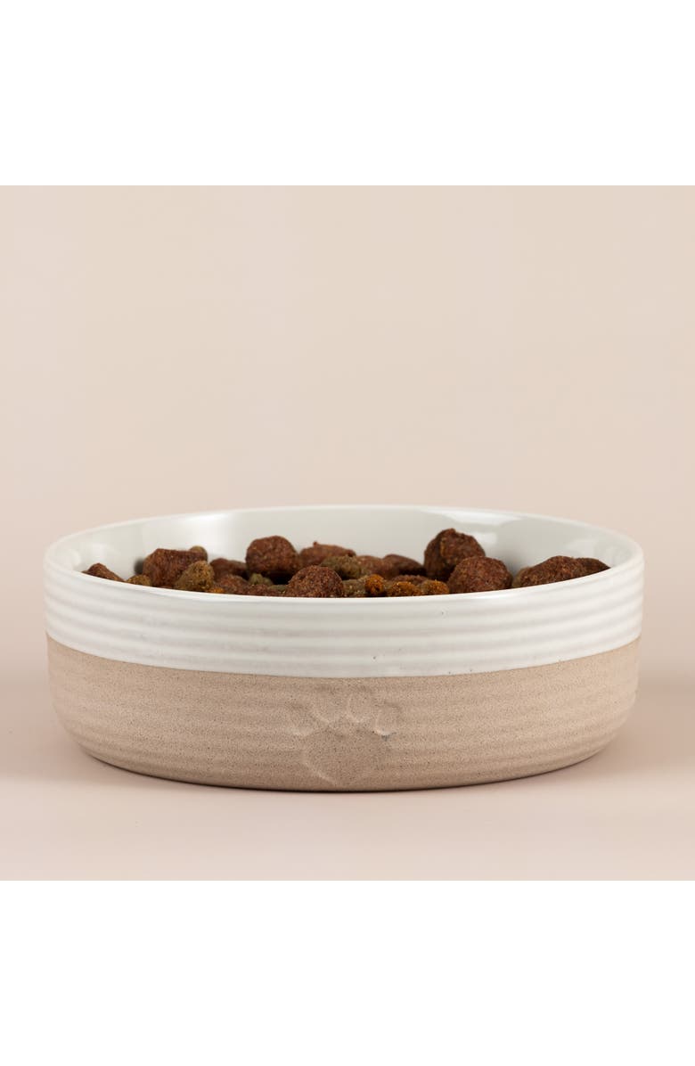 MASON CASH Heart Paw Pet Bowl, 7 Inch 32oz Cream & Tan, Alternate, color, Beige