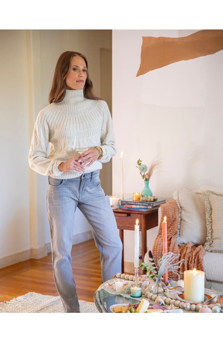 Carve Designs Neve Cable Turtleneck, Alternate, color, Birch