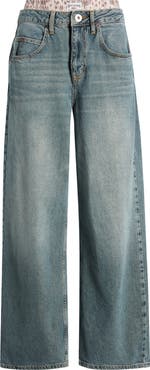 BDG Urban Outfitters Jaya Bandana Boxer Wide Leg Jeans