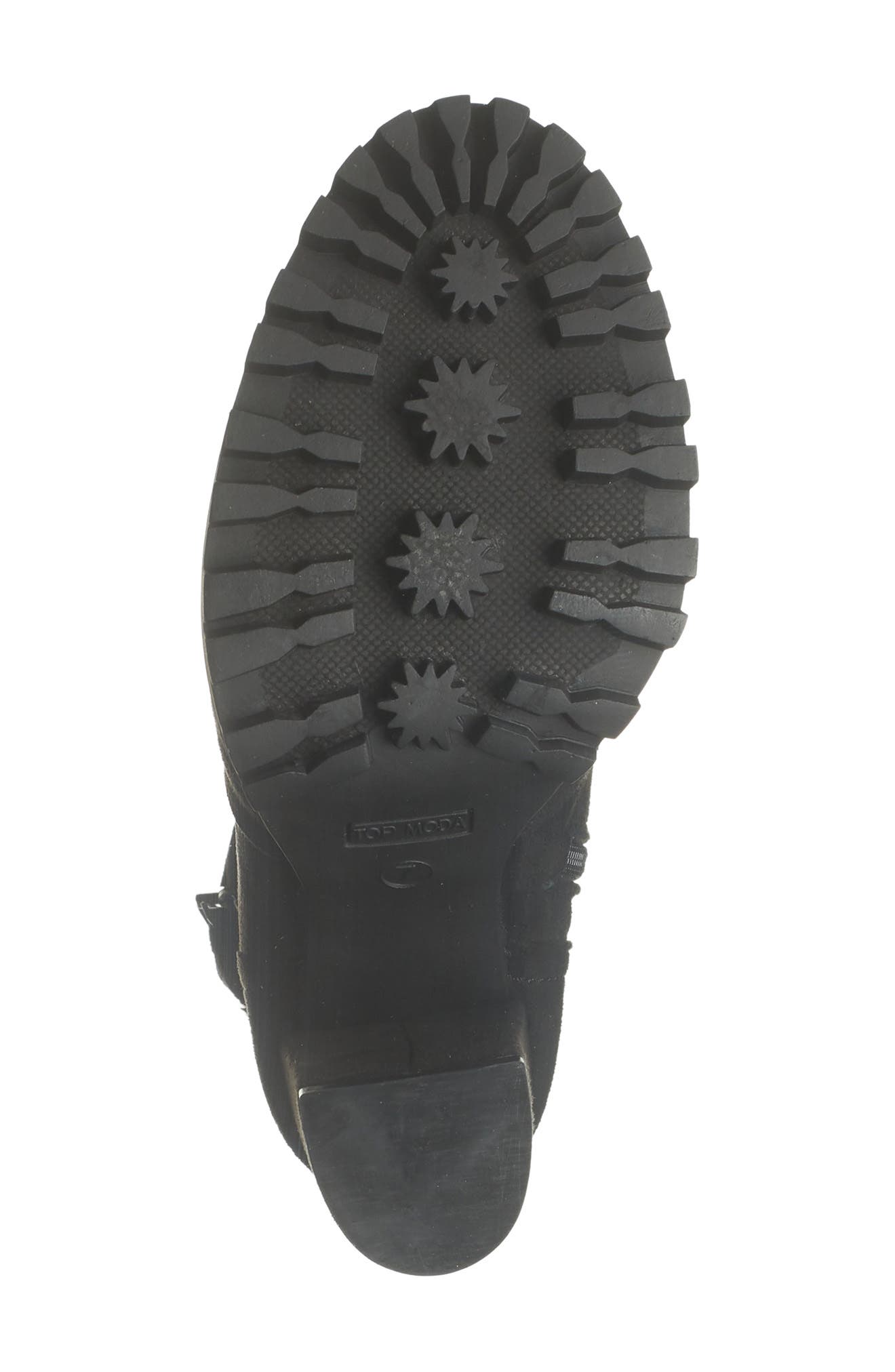 TOP GUY SHOES TOP GUY Suede Lace-Up Block Heel Bootie, Alternate, color, 