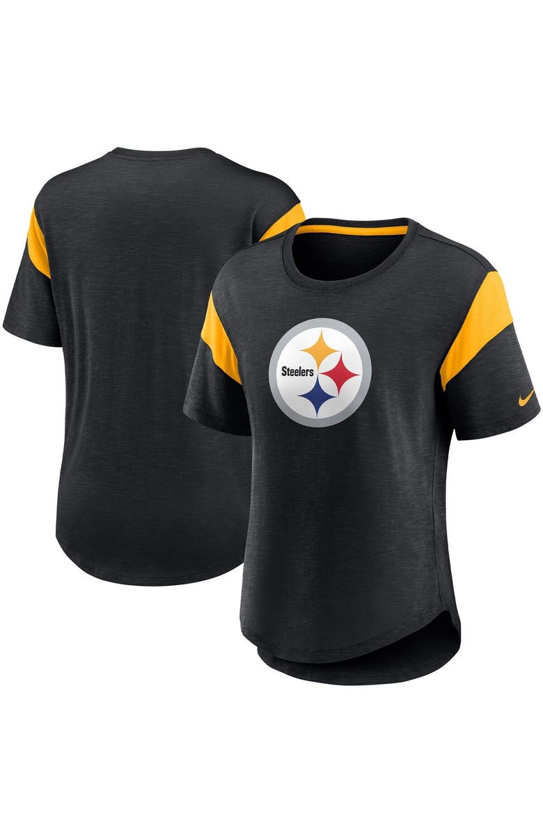 Nike Women's Nike Heather Black Pittsburgh Steelers Primary Logo Fashion Top, Main, color, Heather Black