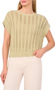 Halogen® Cotton Short Sleeve Sweater