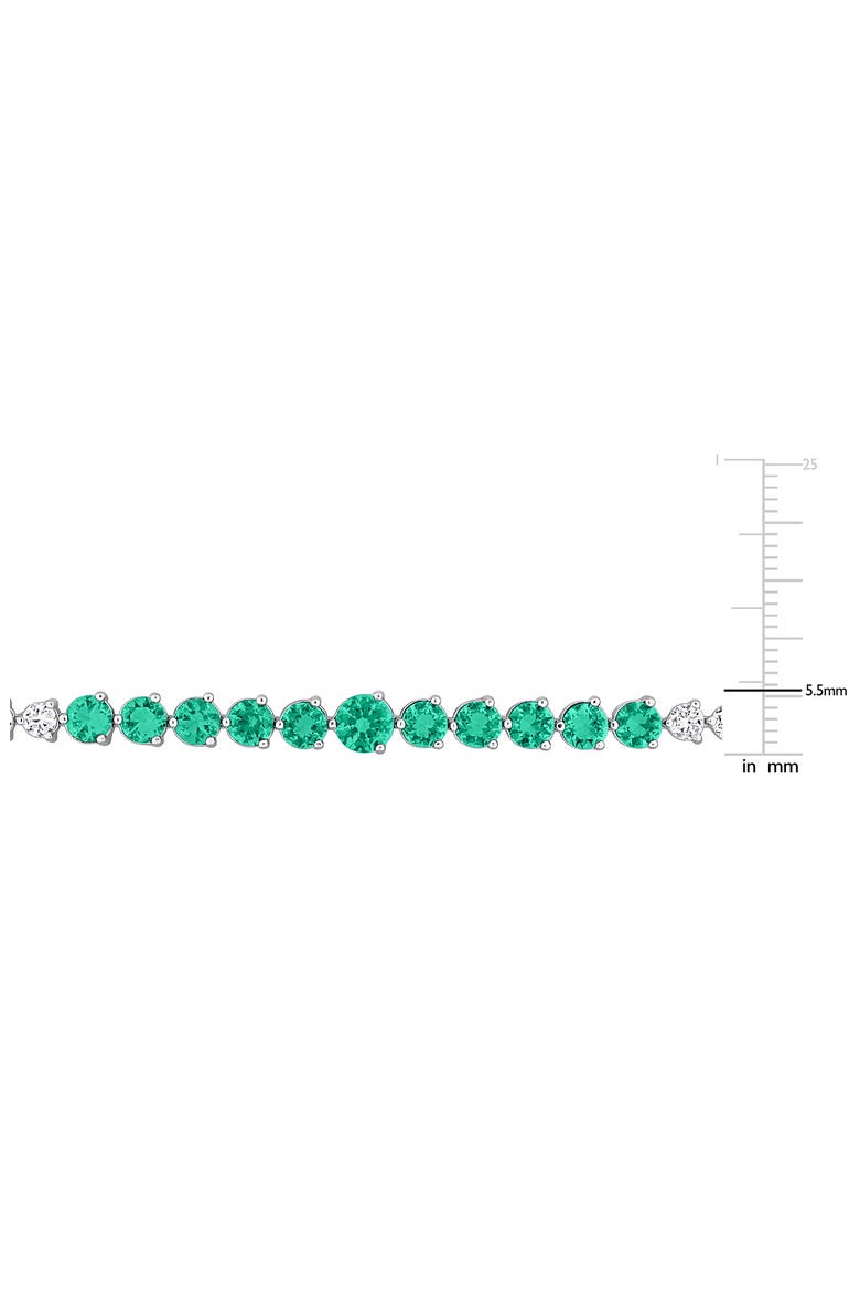 Created Emerald Tennis Bracelet, Alternate, color, GREEN