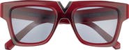 Valentino 57mm Novelty Square Sunglasses