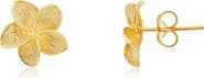 The Lovery Fine Jewelry Gold Tropical Flower Stud Earrings