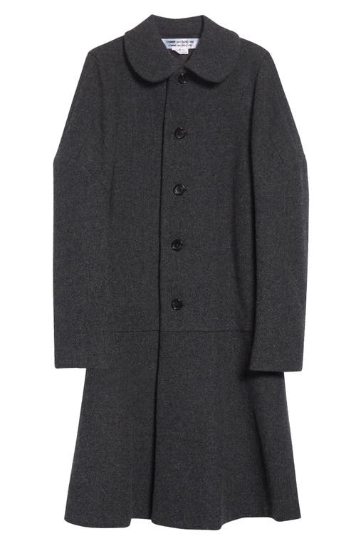 Comme Des Garçons Long Sleeve Wool Tweed Coat Dress In Gray