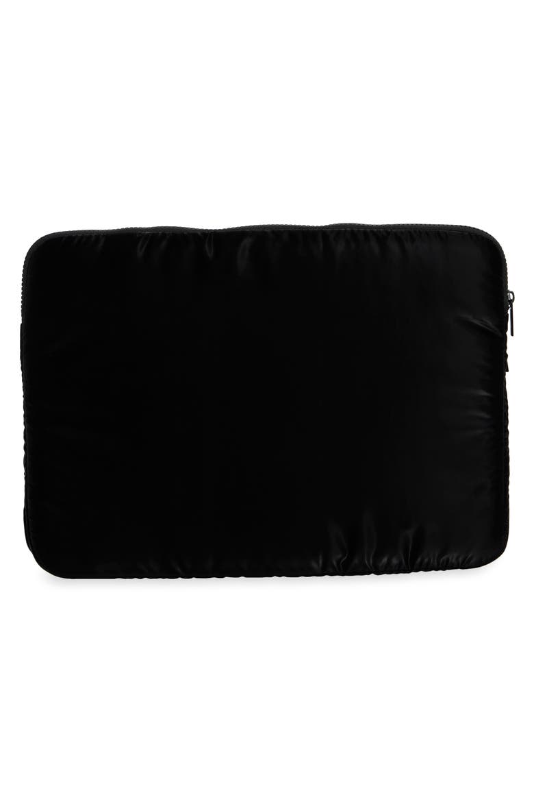 Linea Quilted Laptop Sleeve, Alternate, color, BLACK