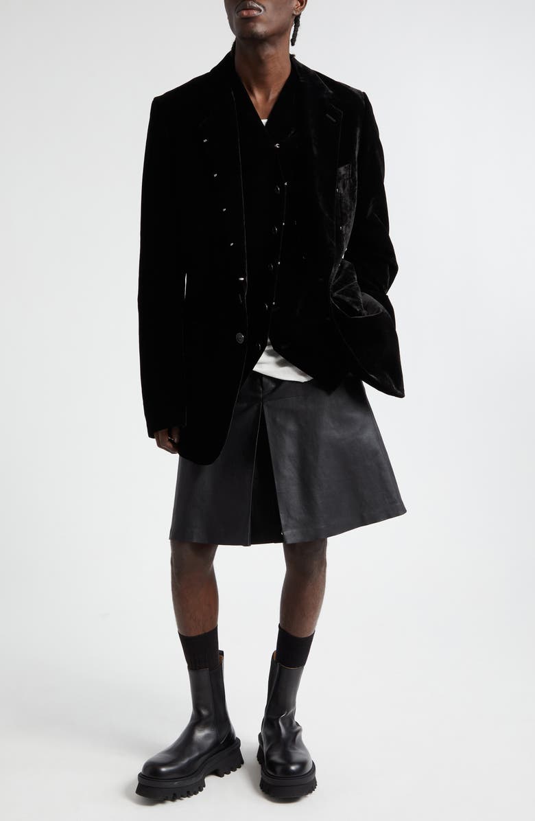 TAKAHIROMIYASHITA TheSoloist. Right Left Velvet Blazer, Alternate, color, 