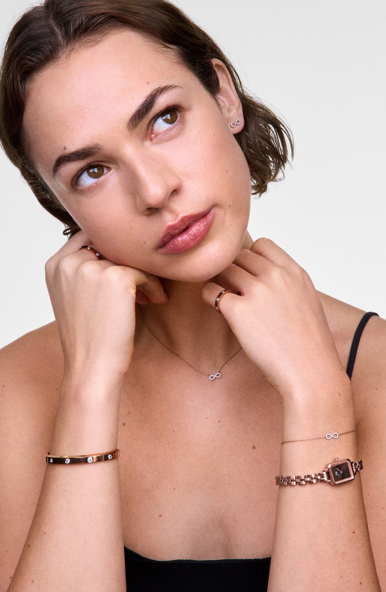 Daniel Wellington Quadro Mini Bracelet Watch, 15mm x 18mm, Alternate, color, Rose Gold