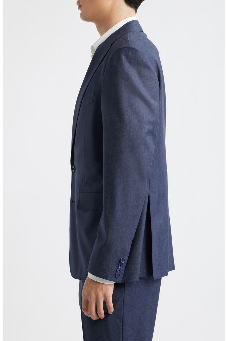 Capri Trim Fit Navy Wool & Cashmere Peak Lapel Suit, Alternate, color, NAVY