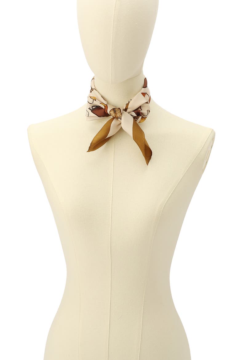 Originals Print Silk Square Scarf, Alternate, color, OCHRE/MAPLE