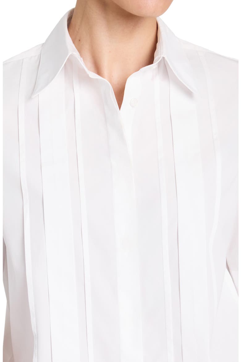 Short Lived Pleated Placket Top, Alternate, color, WHITE